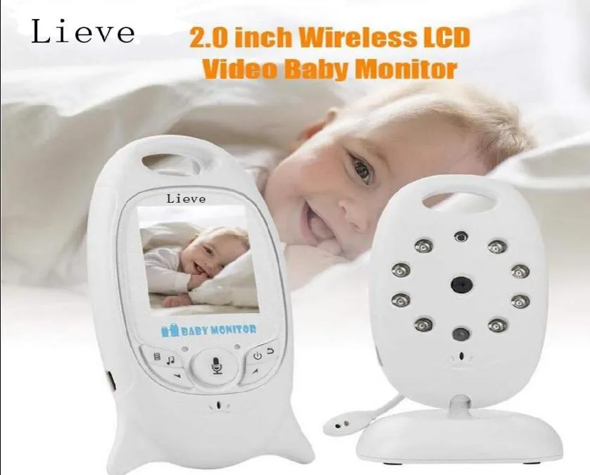 Lieve VB601 Wideo Bezprzewodowe Monitor Baby Security Camera 2 Way Nocne Nocne Monitorowanie temperatury LED w podczerwieni i 8 Lullaby8986640