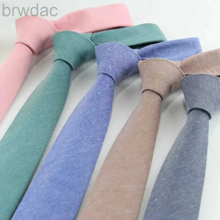 Neck Ties Fashion Solid ties for Men Casual Narrow Neckties Skinny Mens Neck Ties for Party Wedding Candy Color Linen Tie Cravat 240407