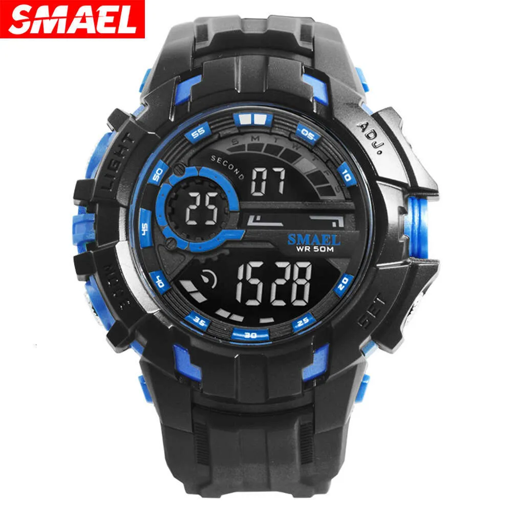 Mode Trend Sports Watch Student Multi Functional Outdoor Waterproof Dual Display Digital Electronic Watch