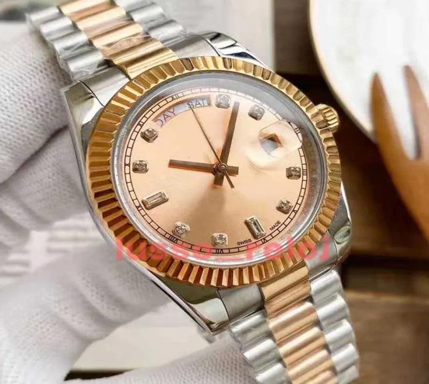 2021 uomini classici da uomo rosegold daydate 2 ghiacciati orologi blu automatici movimenti meccanici Diamond watch3190279