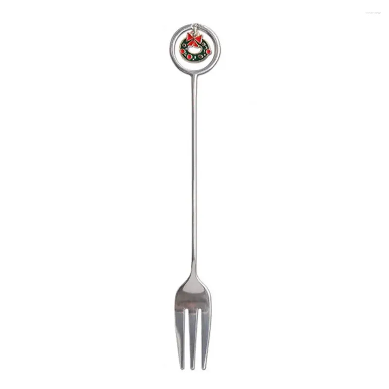 Forks Cartoon Pendant Cutlery Set en acier inoxydable Fork Spoon Festive Snowman Design For Tea Coffee