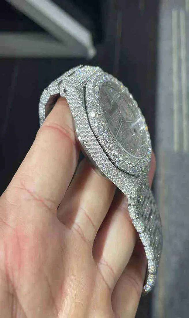 Наручительные часы 2023 Принять настройку мужчин роскошные часы vvs vvs watch bling diamond watch6mf14ao76086825