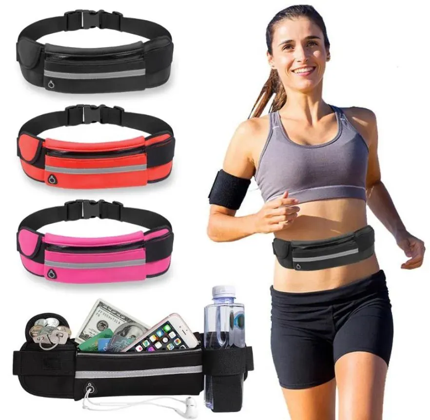 Outdoor Bags Trail Running Waist Belt Dual Pocket Bag Men Women Fitness With Water Bottle Waterproof Phone Sport9987820