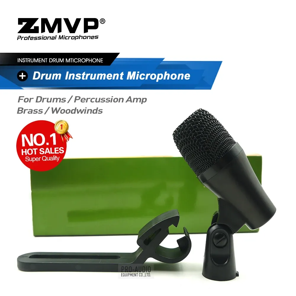 Микрофоны класс A Профессиональный PGA56 приборной микрофон PGA Dynamic Percussion Mic для барабанной бас -усики Kick Tom Snare Live Stage Studio