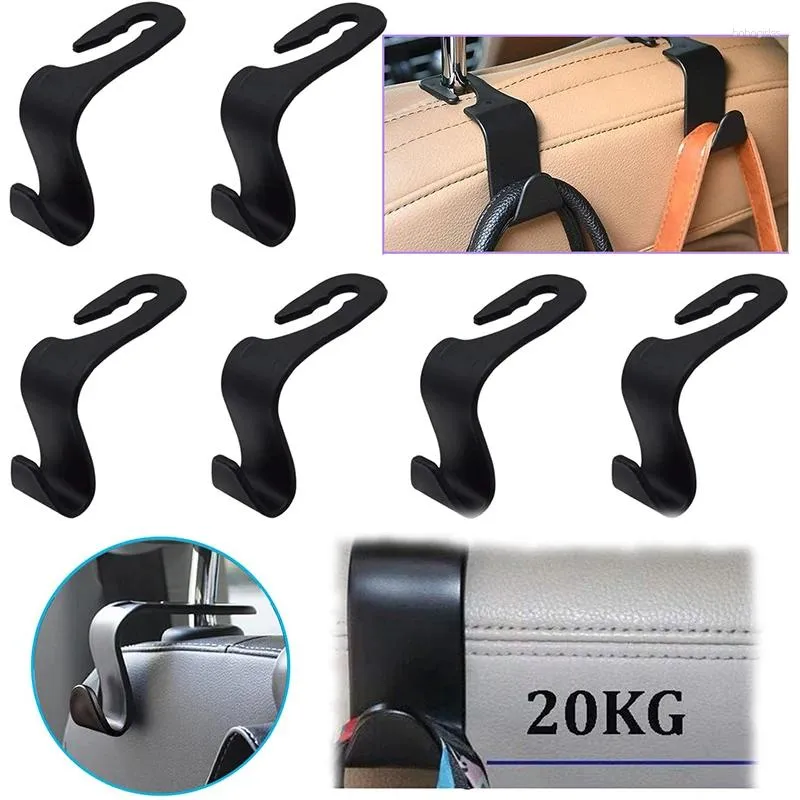 Hooks 2/4st Universal Auto Seat nackstöd Handväska Hook Storage Hanger Car Vehicle Back Organizer Holder Interiör Tillbehör