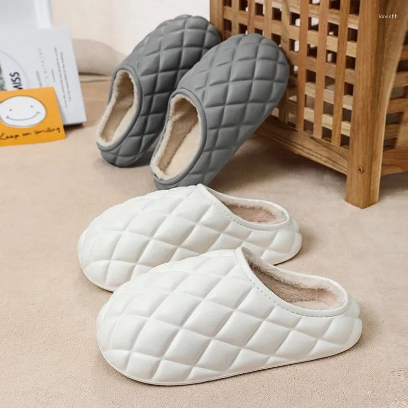 Slippers Chaussures masculines Hiver Mamades Coton Coton Panas Panas Anti Slip Flip Flip Flip Home Couple Slipper