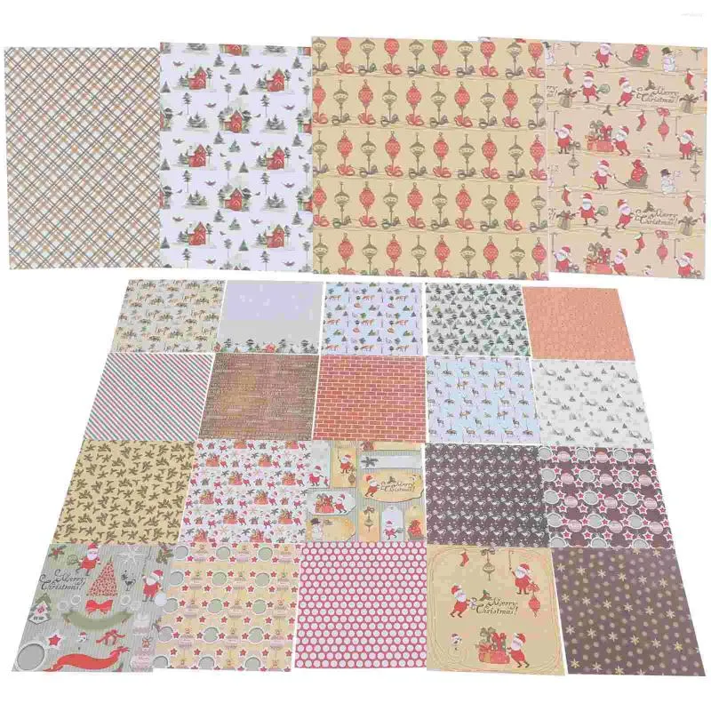 Garrafas de armazenamento 24 folhas Scrapbook Diy Material Paper Po Supplies Love Craft Papers