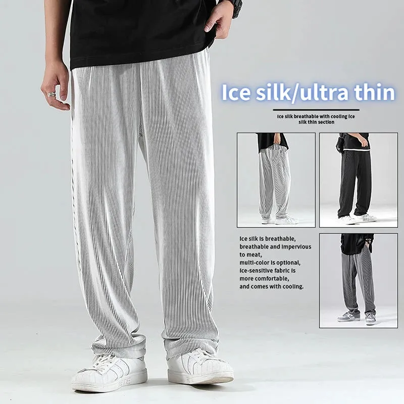 Generic Power Pants Mens Spring and Summer Loose Thin Ice