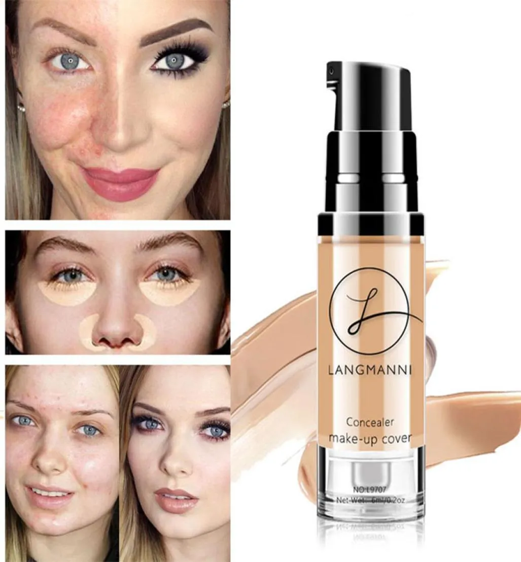 6 ml concealer grädde flytande fundament vattentät ansikte makeup kontur ansikte ljust foundation cream6149753