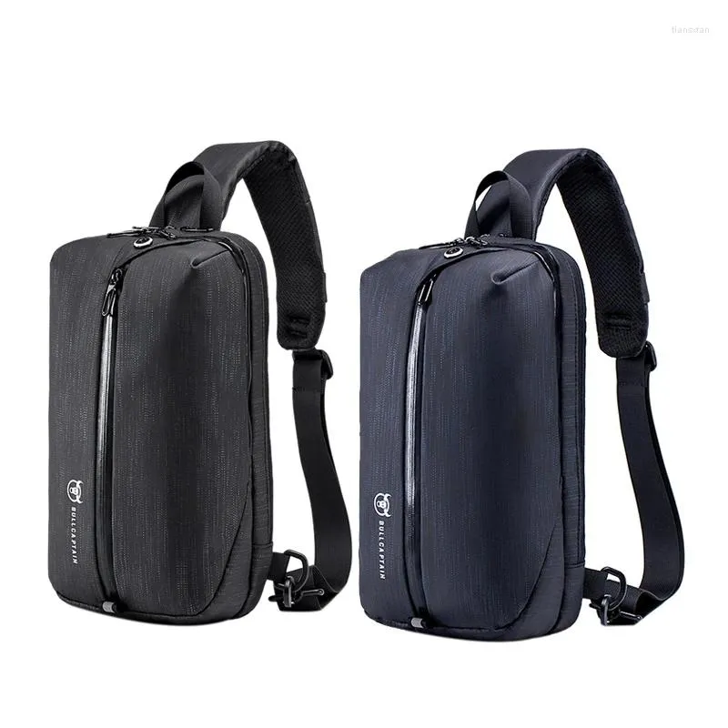 Backpack BULLCAPTAIN USB Male Waterproof Oxford Cloth Chest Bag Shoulder Small