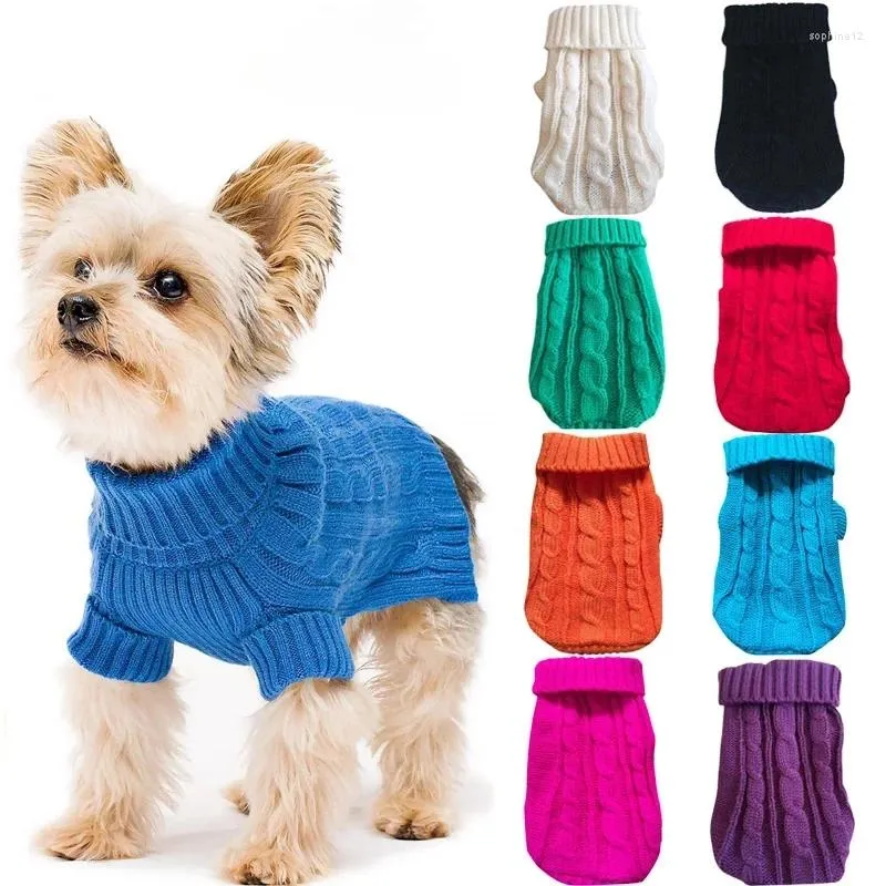 Hondenkleding Kleding Winter gebreide huisdier voor kleine middelgrote honden Chihuahua Puppy Sweater Yorkshire Pure Cat -kostuum