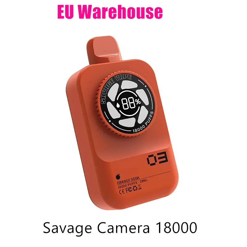 Savage Puff Vape Desechable18000 15000 Puffs E Sigaret 28ml voorgevuld E Cig 10 Flavours Scherm Display 2% 3% 5% NIC MESH COIL Oplaadbaar 650 mAh Batterij VAPE 12000 9000