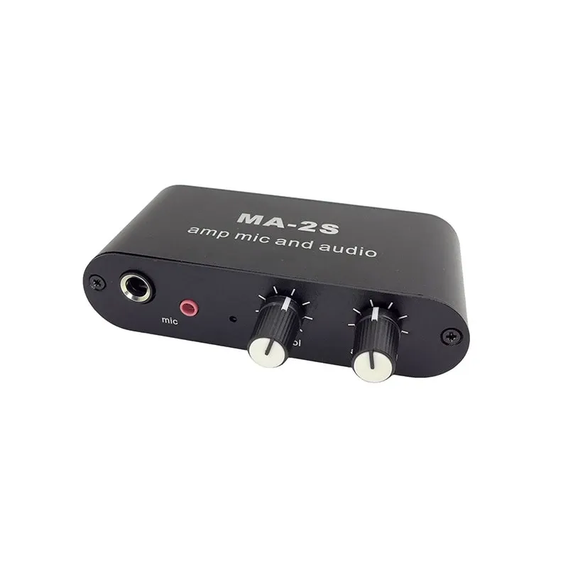 Amplifier MA2S 6.5mm Dynamic Microphone 3.5mm Condenser Microphone Amplifier Headphone Amplifier Music Audio Preamplifier Mixing Board