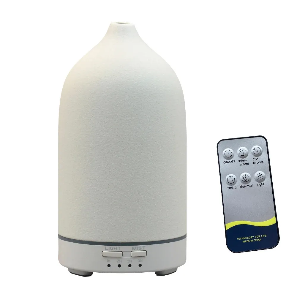 Ceramic Essential Oil Diffuser Automatisk luftfuktare El Aroma Timing Färgglada ljus doft för hem 240407