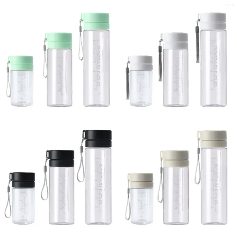 Bouteilles d'eau 800 ml de grande capacité de bouteille de sport épreuve en plastique transparent tasse en plastique à boire