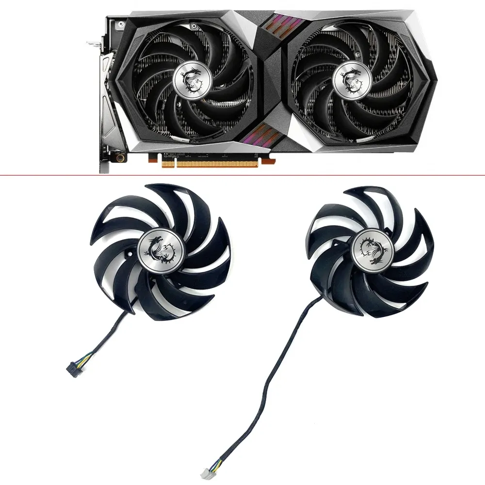 Pads refroidissement PLD10010S12HH 95mm 4pin RTX3060 TI GPU FAN POUR MSI RADEON RX 6700 XT GAMING X GEFORCE RTX 3060 CARTE GRAPHIQUE FAN GPU