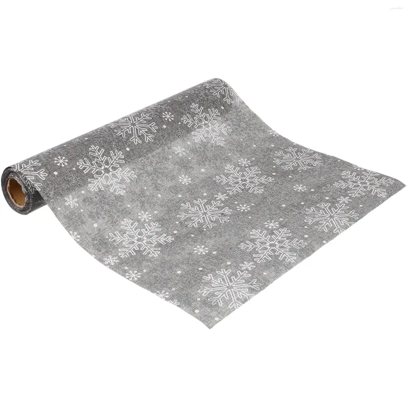 Table Cloth Christmas Runner Decor Printed Tablecloth Desktop Xmas Snowflake Ornament