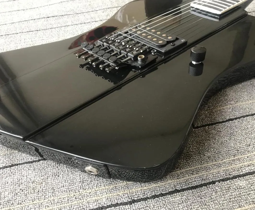 Promotie Robbin Crosby Signature Fire Bird Gloss Black Electic Guitar Floyd Rose Tremolo Locking Noot Black Hardware FI9739904