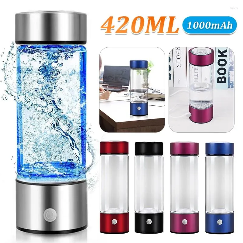 Bouteilles d'eau Bouteille hydrogène 420 ml machine de générateur d'ionizer pour les voyages à domicile