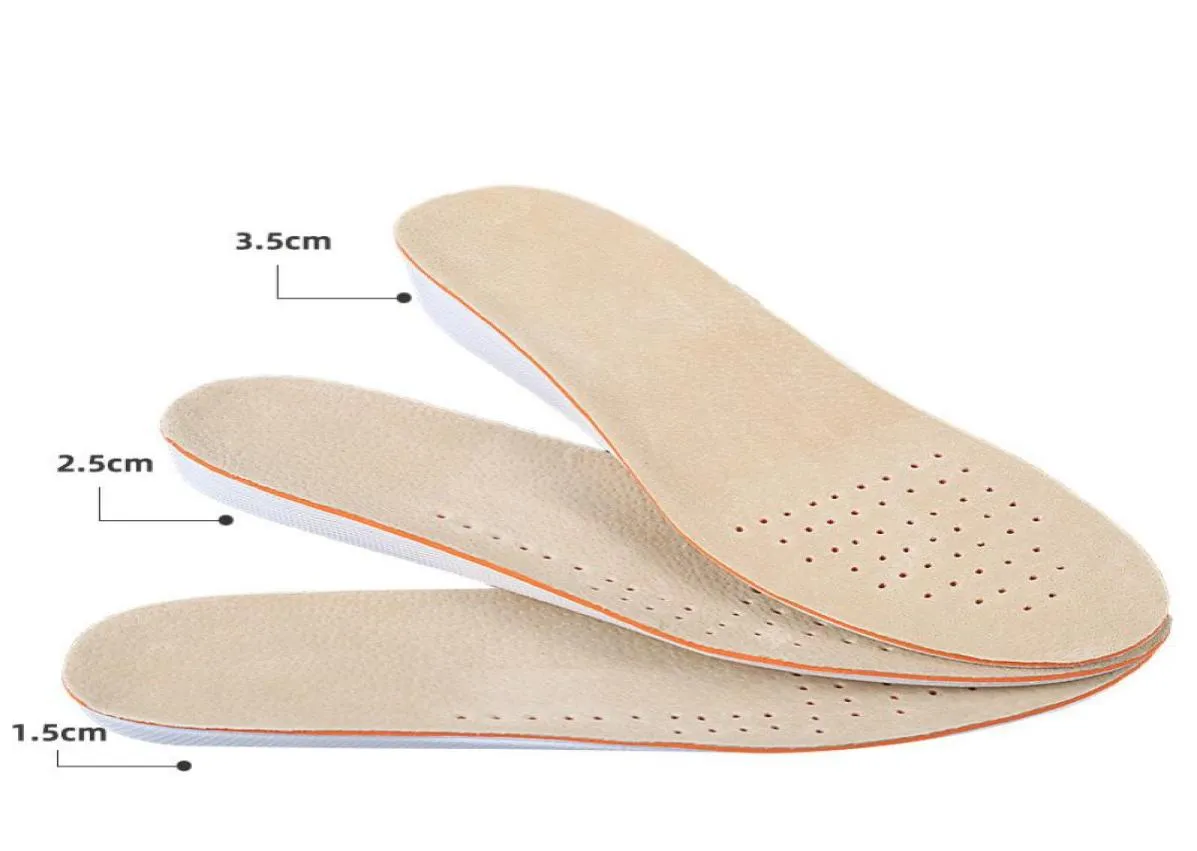 Hoogte Verhoog inlegzolen voor groei 152535cm Invisible Hoogte Lift Innerlijke binnenschoenen Sole Heel Verhooging Insert2980012