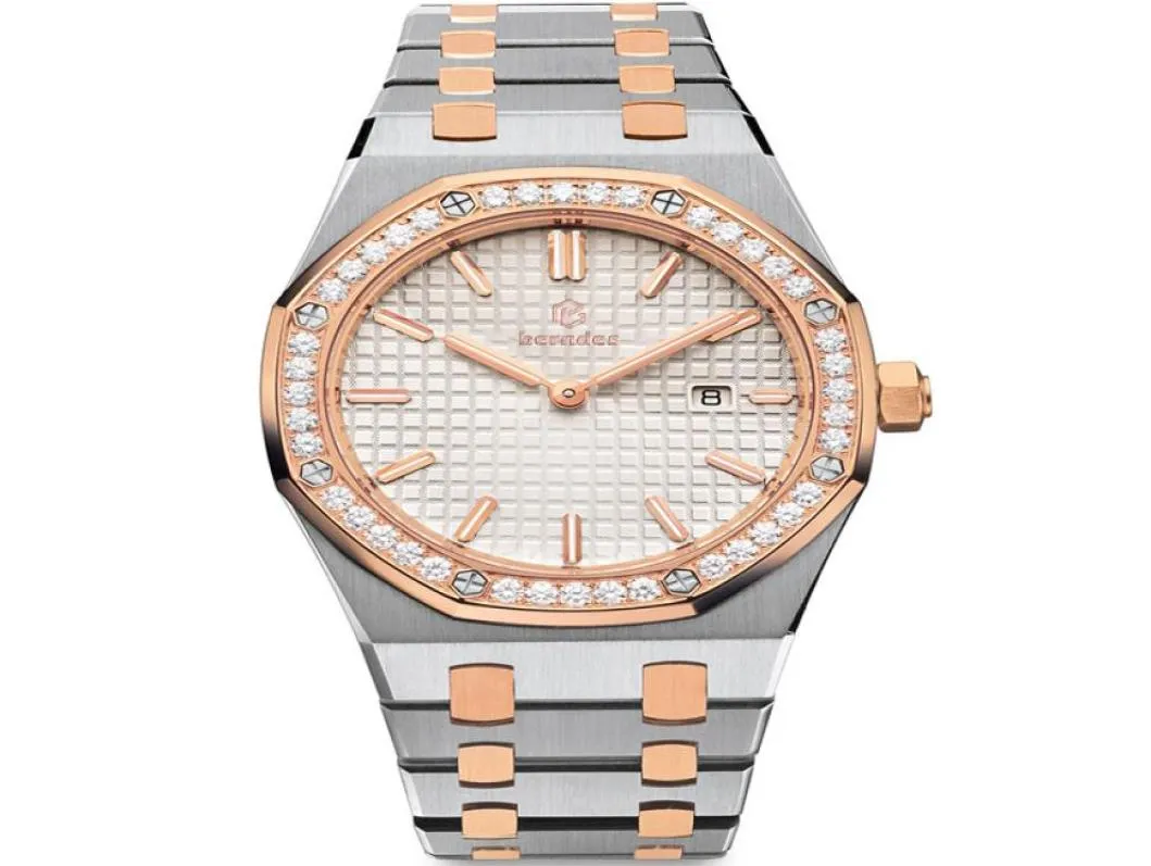 Zegarki diamentowe ze stali nierdzewnej są eleganckie i dostępne w rozmiarach 33 mm do wszystkich kobiet4087445