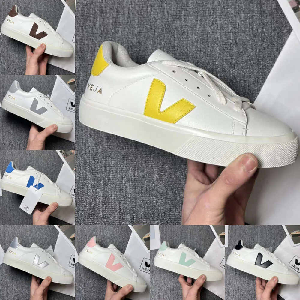 Top VJ Casual Schuhe Vejaon Sneaker Französisch Brasiliengrün erdgrün grün mit kohlenstoffarmen Leben gegen Bio-Baumwolle Flat Plattform Sneakers Frauen Designerschuhe Herren Trainer 724