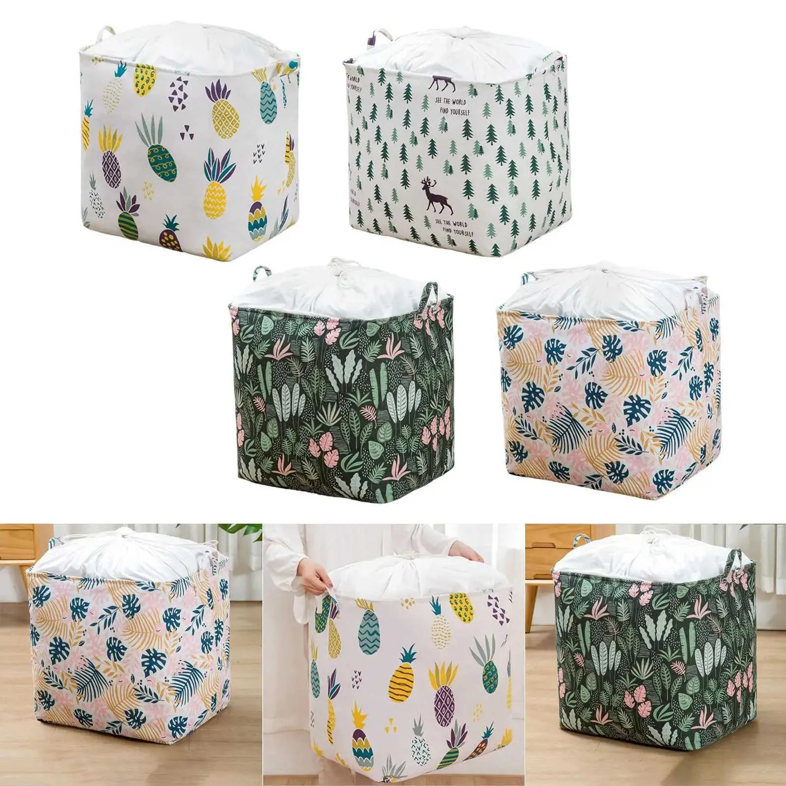 Household Laundry Basket 100L Large Capacity Toy Storage Bins Organizer for Kids Bedroom Clothes Toys Nursery Basket