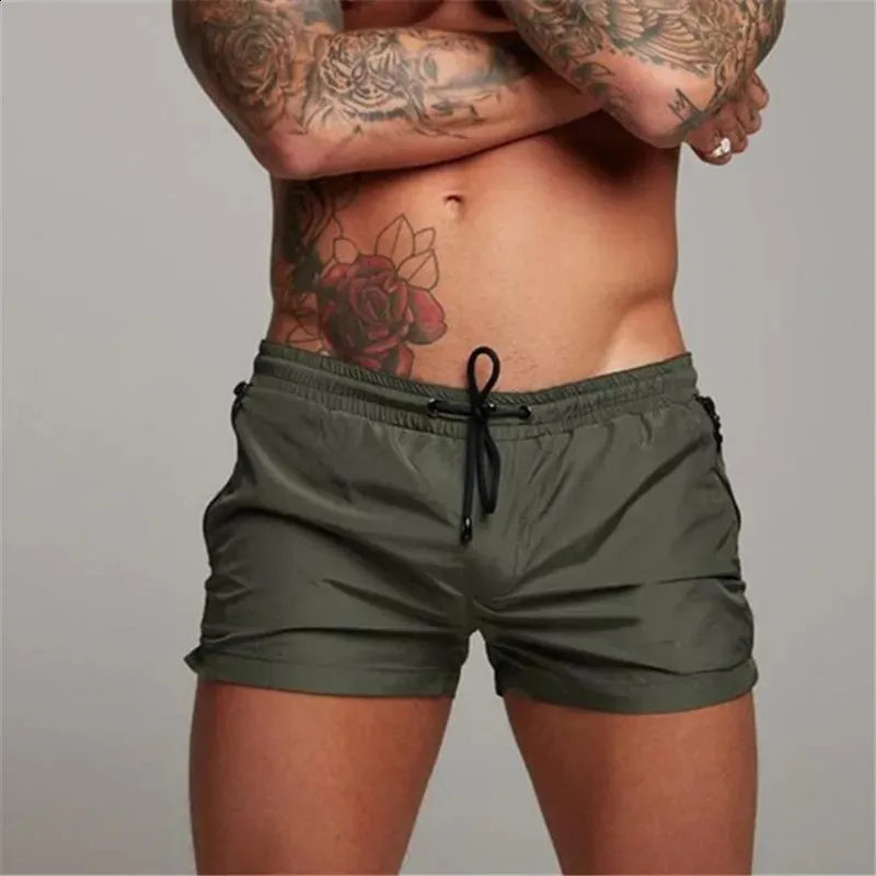 Zomer zwemkleding mannen zwempak zwembroek kort sexy heren zwembroekbroeken strand shorts surfboard mayo Wear Sunga 240407