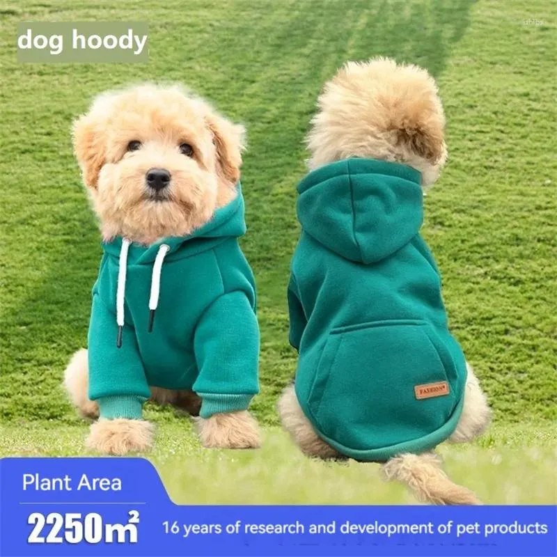 Hundkläder Winter Hoodie Sweatshirts med fickor Varma kläder för små hundar Chihuahua Coat Clothing Puppy Cat Hoody (S-XL Grey)