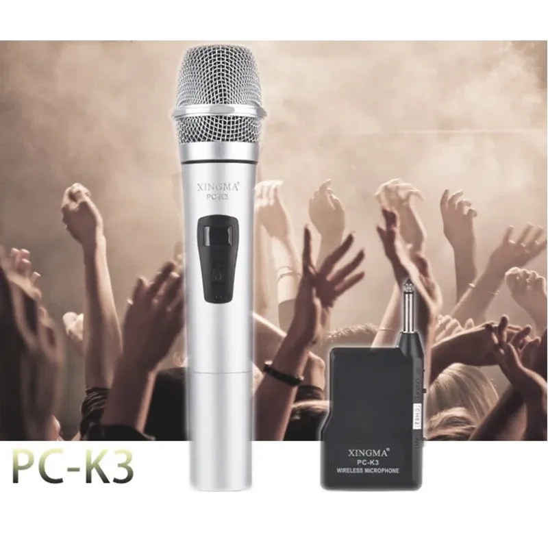 Microfoons Xingma PCK3 Wireless Microphone Professional Dynamic VHF Metal Handheld Mic voor Karaoke Computer PC Zingen KTV