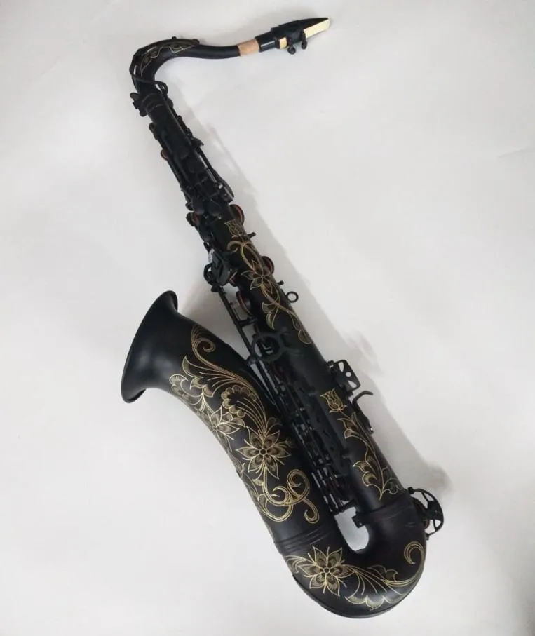 Kvalitet Suzuki Ny Bflat Tenor Saxofon Black Gold Real Picture Professional Spela tenor Saxofon5605386