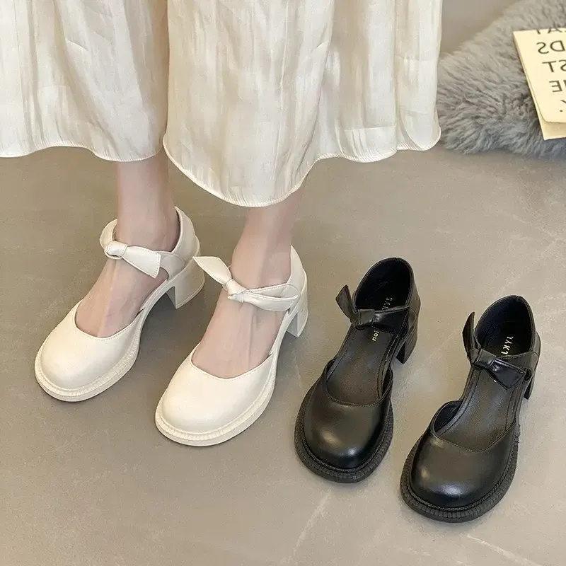 Pompki buty lolita buty kobiety japoński styl mary jane buty kobiety vintage dziewczęta wysokie obcasy buty platformowe duże rozmiar 40 studentów college'u