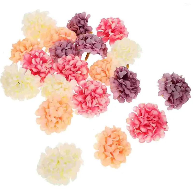 Fleurs décoratives 20 pcs Artisanat artificiel chrysanthemum fausses têtes de fleur en vrac petit mini faux