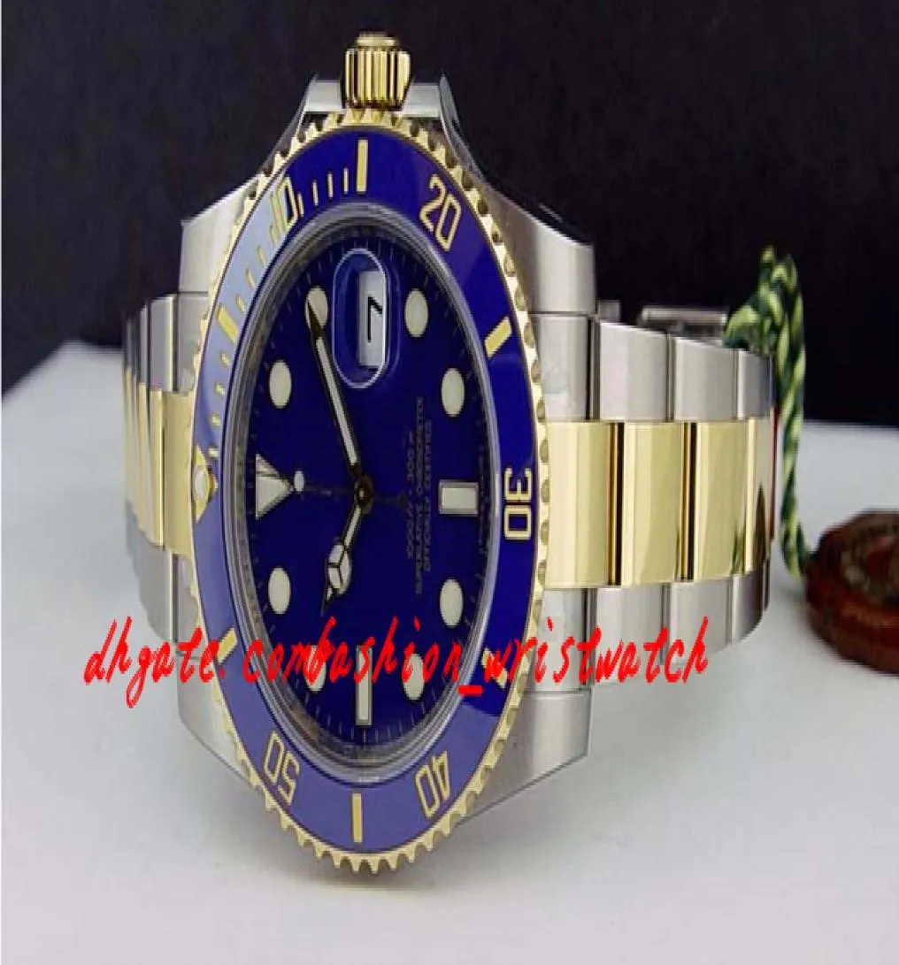 Boîte d'origine Certificat Top Quality Quality Luxury Wristwatch Blue Céramic Cador 116613 En acier inoxydable Automatic Mens Watch WA8110206