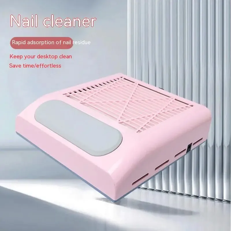 80W Nail Vacuum Cleaner Extractor Fan for Manicure pedicure Dust Absorber with Removable Filter Nail Dust Collection for Salon