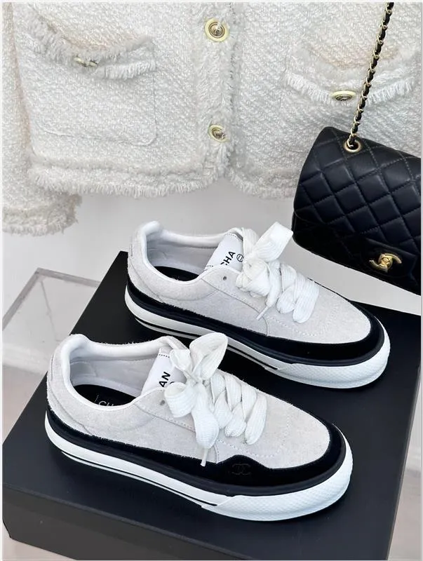 Designer skórzane buty Chanells Curb Sneakers Buty dla mężczyzn dla mężczyzn Kobiety luksusowe platforma Paris Casual Sneaker niezwykłe męskie trenerzy Lanvinities