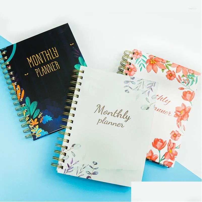 Notepads Wholesale Weekly And Monthly Planner January December Schede Organizer Agenda Harder Journal Diary Notebook School Stationery Dhcum