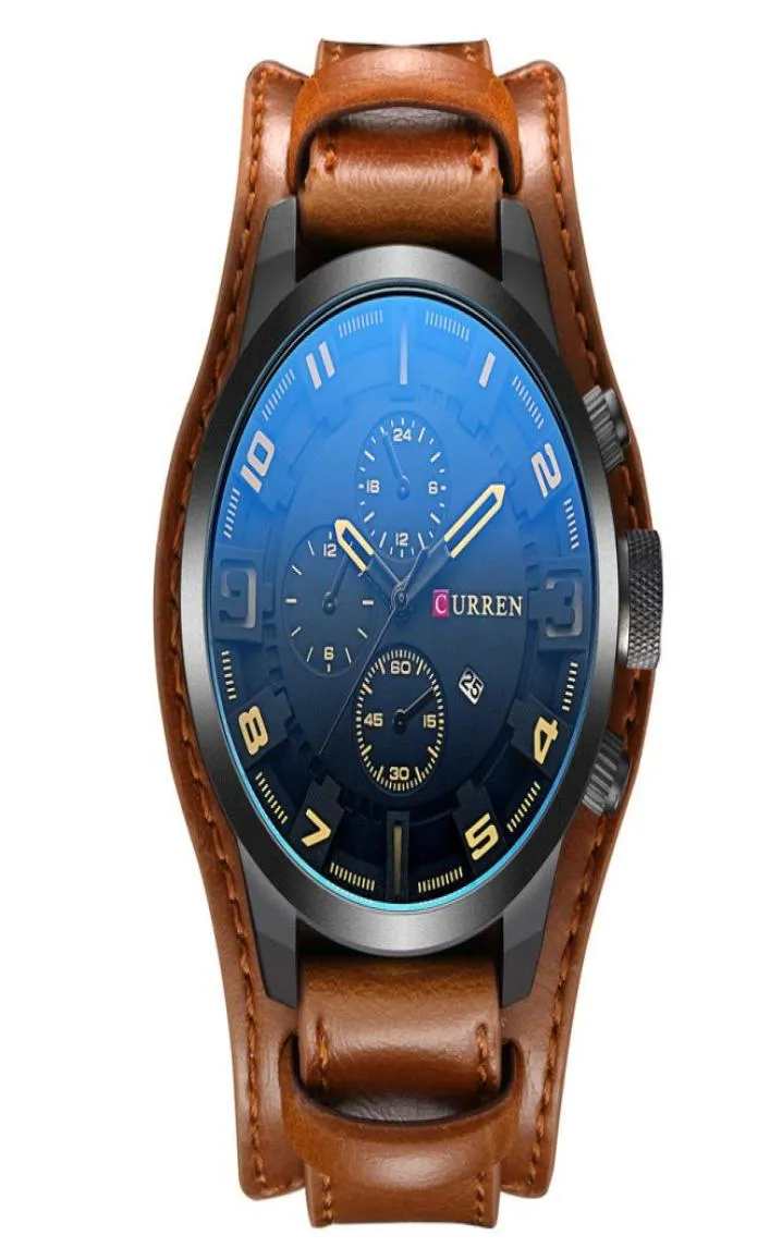 Curren Watch Men Military Quartz Watch Mens kijkt naar topmerk luxe lederen sport polshorloge date clock clock relogio masculino 8225302515416