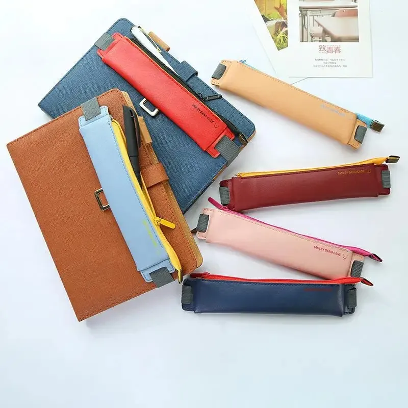 PU LEATHY MINI PEN BAG ECO Friendly Friendly Pointic Book Book Case Plotable Notebook Notebook Journal Pen Holder Stationery