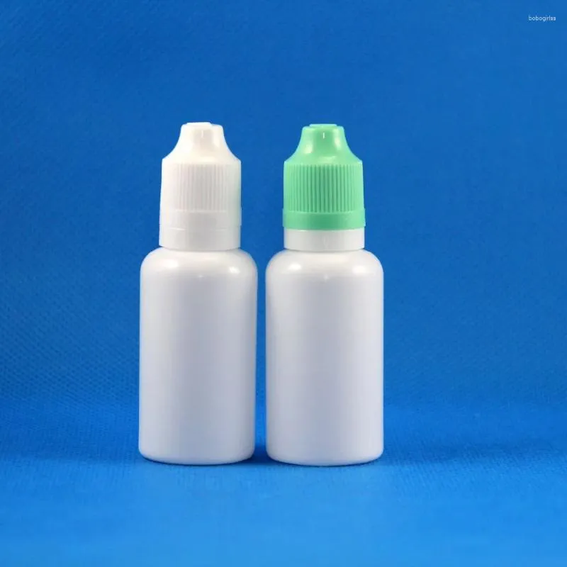 Storage Bottles 30ml PE Plastic Squeezable Dropper WHITE Tamper Seal & Child Proof Cap Removable Tips Lot 100 Sets