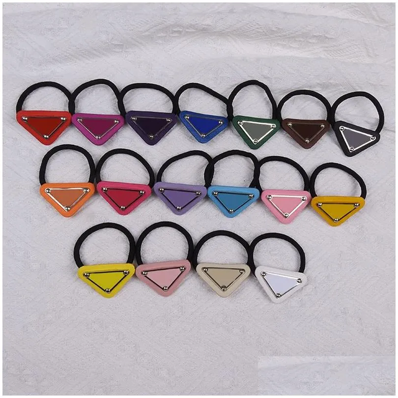 Włosy gumki mticolor trójkąt list elastyczny krawat kategorie damskie dziewcząt zespół na przyjęcie podarunkowe Wysokiej jakości dostawa biżuterii Hairjewelry dhef8