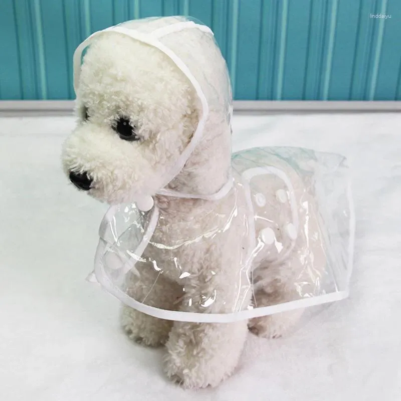 Vestuário de cachorro mackintosh teddy pequeno pão de animais de estimação, roupas transparentes à prova d'água