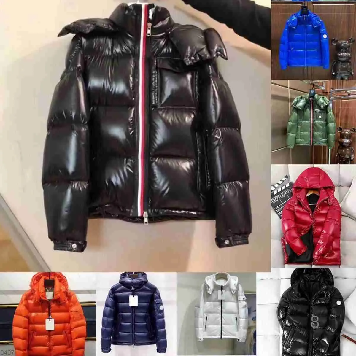 Designer Jackets voor mannen Winter Puffer Jacket Lagen Gevotte en verdikte windjager Classic Hooded Zip Warm Matter Jacket Asian Size M-5XL HLXU