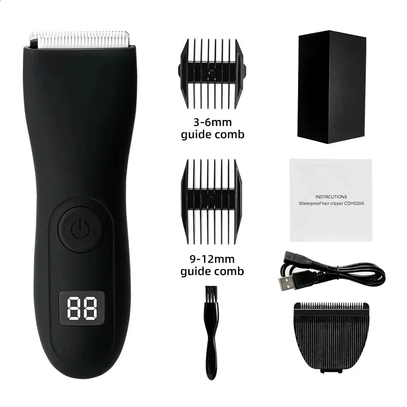 Professionele elektrische lies Haar Trimmer Body Groomer Shaver for Men Ipx7 Waterdichte Wetdry Clippers Mannelijke Hygiene Razor Face 240403