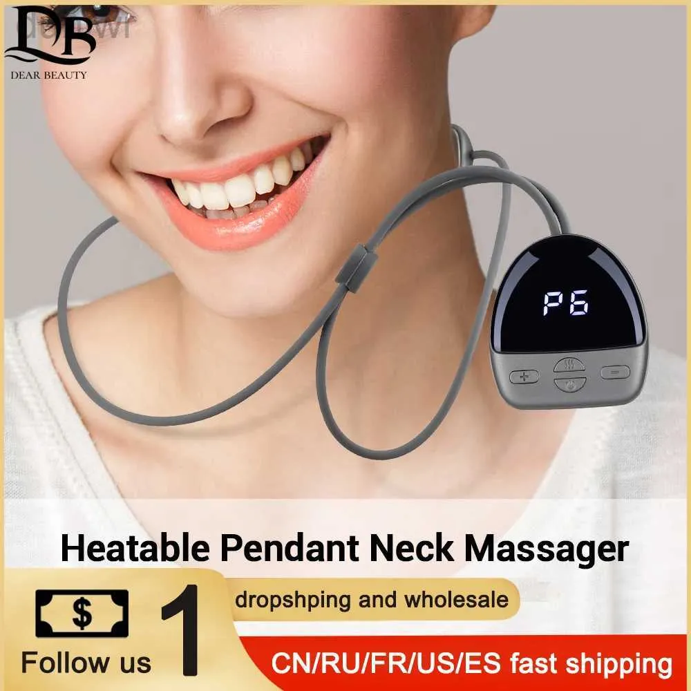 Masseur corporel complet pendentif micro-courant masseur de la colonne vertébrale cervicale masseur de cou électrique intelligent SMART EMS PORTABLE COMPRESSE HOT COMPRESSE MASSAGEUR 240407