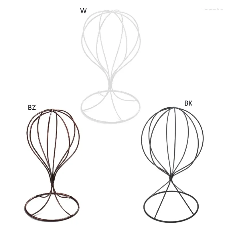 Schmuckbeutel dekorative Tabletop -Hut -Rack -Metall -Perücken Ausstellungshalter für Kappe und