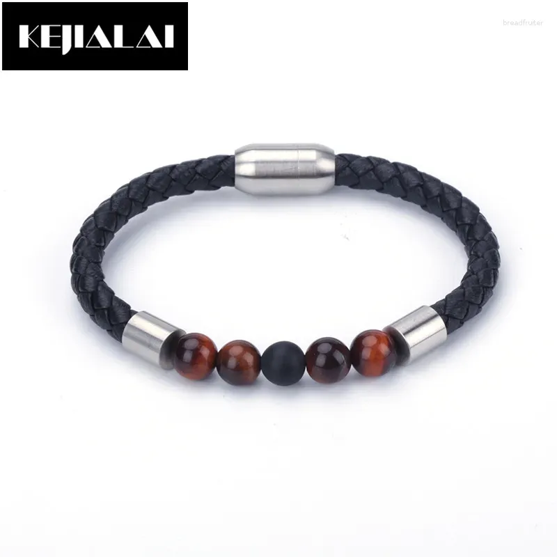 Bracelets de charme Top Moda Strand Bracelet Nature Stone Stone Shopskin Bangle com pulseira magnética para mulheres homens