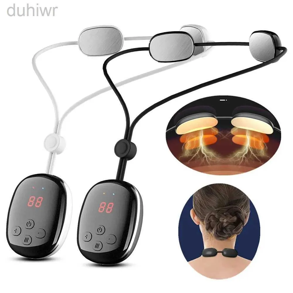 Full Body Massager Smart Hanging Neck Massager Heating TENS Pulse Necklace Microcurrent Cervical Shoulder Spine Kneading Low Frequency Relaxation 240407