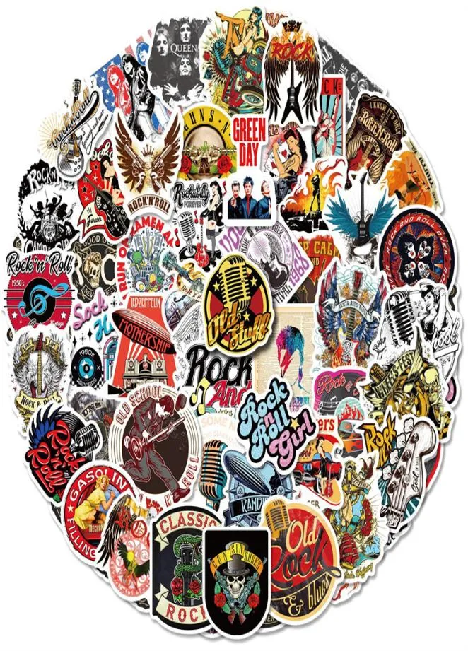 50PCS Rock Music Stickers Retro Graffiti Stickers for DIY Luggage Laptop Skateboard Motorcycle Bicycle Decals6836405