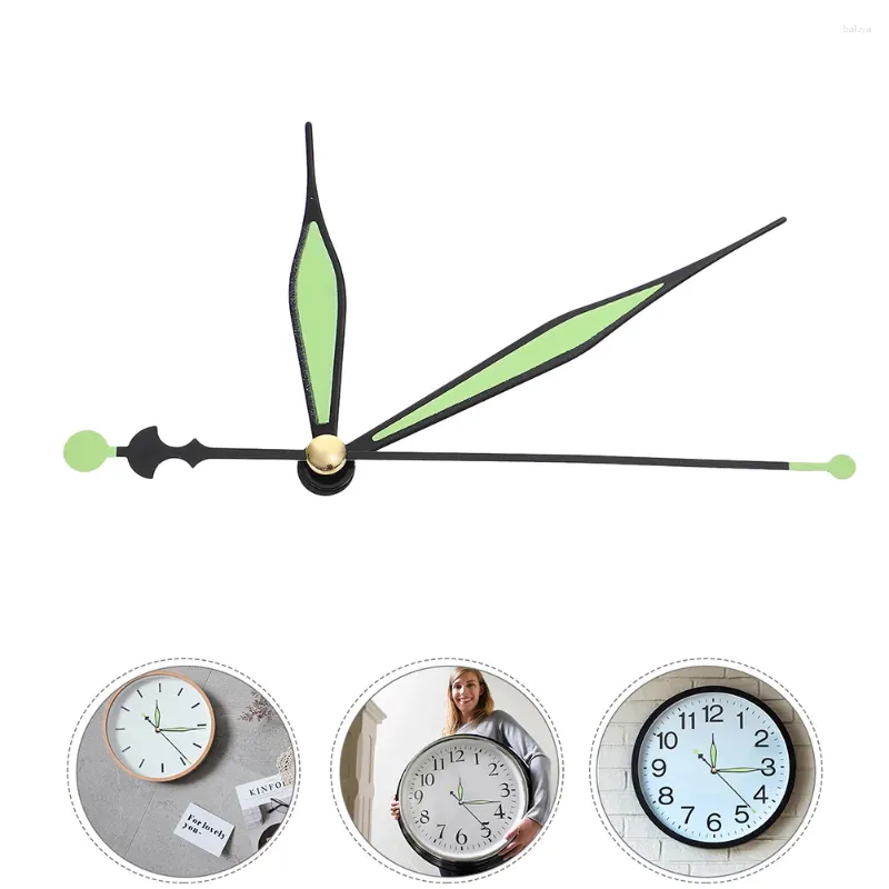 Klocktillbehör Decors Aluminium Glöd Dark Clock Arms 10 Set kvartsnålar Väggreparationssats
